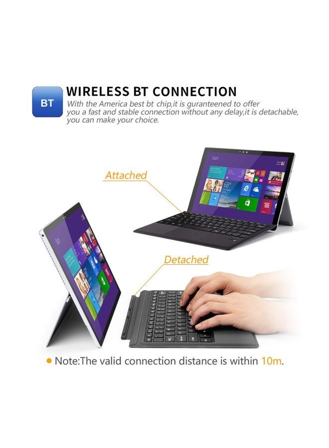 NIBEMINENT Replacement Wireless Keyboard For Software Surface Pro 3/4/5/6 Black  - Image 4