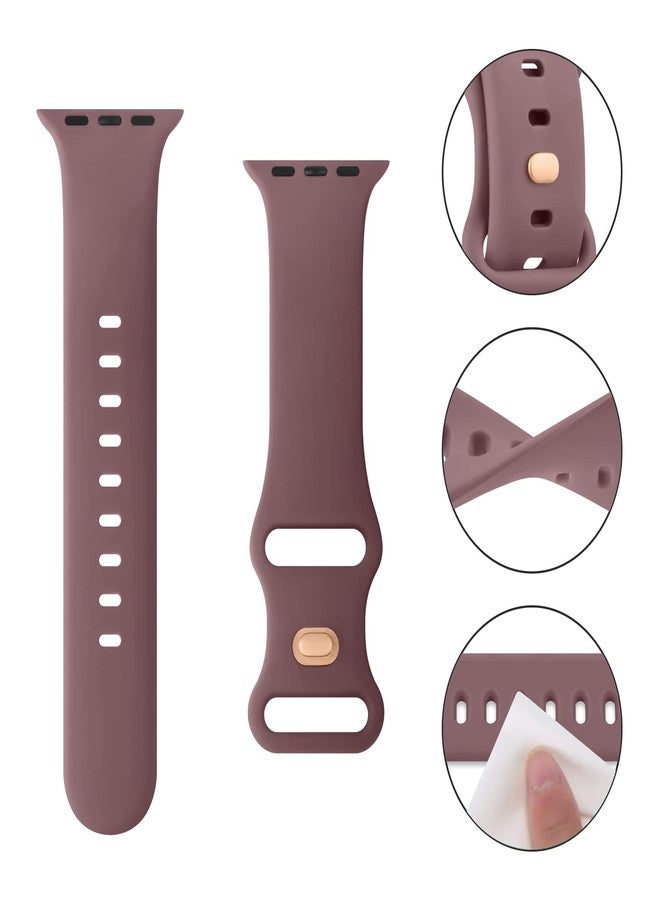 Mugust Sport Bands Compatible with Apple Watch Band 45mm 44mm 42mm, Soft Silicone Correa Wristband Replacement Strap Compatible for Apple Watch Ultra 2/Ultra SE/SE 2 iWatch Series 9 8 7 6 5 4 3 Women Men, - Image 3