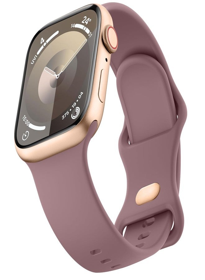 Mugust Sport Bands Compatible with Apple Watch Band 45mm 44mm 42mm, Soft Silicone Correa Wristband Replacement Strap Compatible for Apple Watch Ultra 2/Ultra SE/SE 2 iWatch Series 9 8 7 6 5 4 3 Women Men, - Image 1
