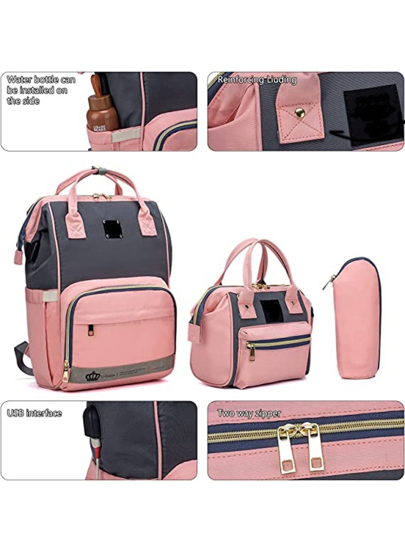 GT-Wheel Baby Diaper Mummy Bag Backpack Tote Bottle Unisex Baby Bags with Changing Pad Multipurpose Travel Bag - Image 3