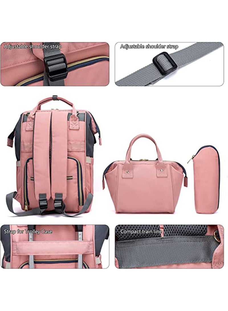 GT-Wheel Baby Diaper Mummy Bag Backpack Tote Bottle Unisex Baby Bags with Changing Pad Multipurpose Travel Bag - Image 4