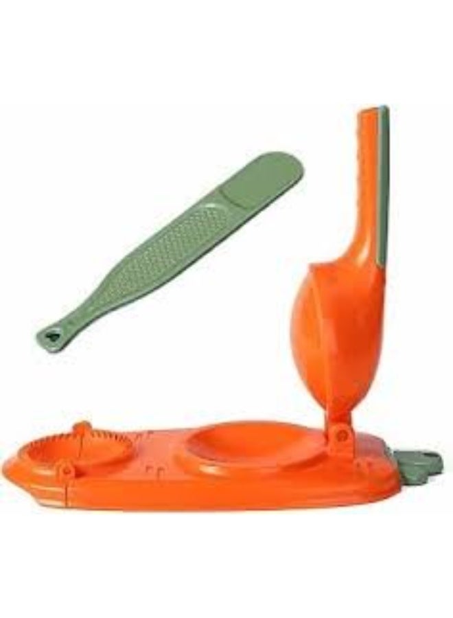 Dumpling Wrapper Maker, Dumpling Wrapper Presser, Manual Tortillas Presser, Skin Dough Presser Kitchen Tools (Orange) - Image 2