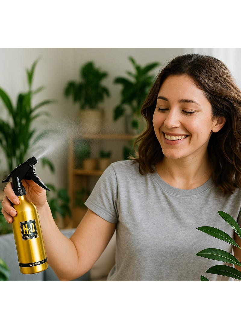 فيندكس زجاجة ماء بخاخ | بخاخ ماء - 500 مل بخاخ صالون حلاقة، زجاجة ماء بخاخ شعر | زجاجة بخاخ من الألومنيوم - Image 4