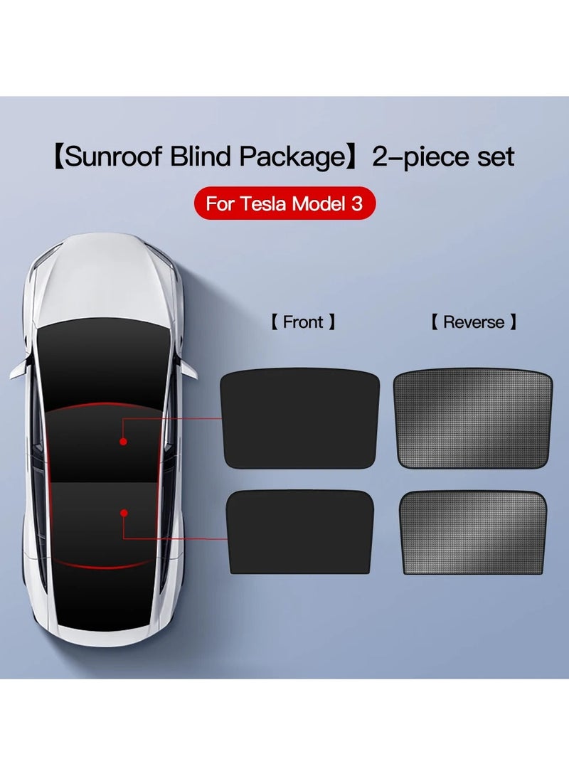 AROAQ YZ For Tesla Model 3 Y 2021-2023 Car Sun Visor Upgrade Ice Towel Buckle Sun Shades Glass Roof Clarity Vehicle - Image 1