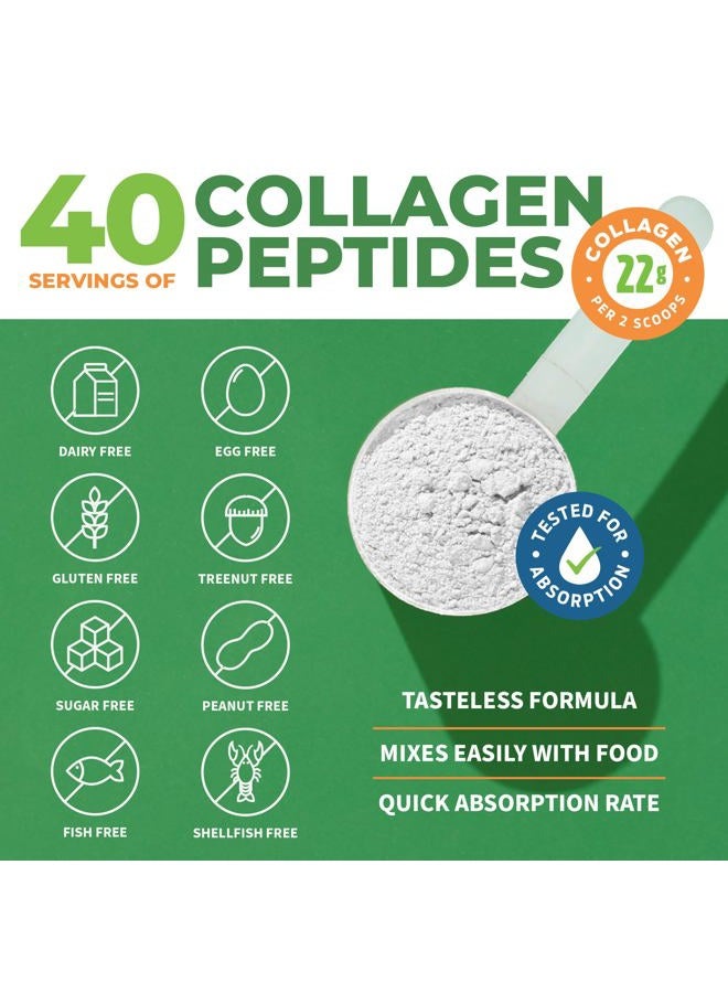 ForestLeaf Collagen Peptides Powder Unflavored - Hydrolyzed Collagen Protein Powder Type 1, 2 & 3 - Grass Fed Keto Collagen Powder for Women & Men - Vital Hair, Skin, Nails, Joints, Recovery, 11g Per Serving - Image 2