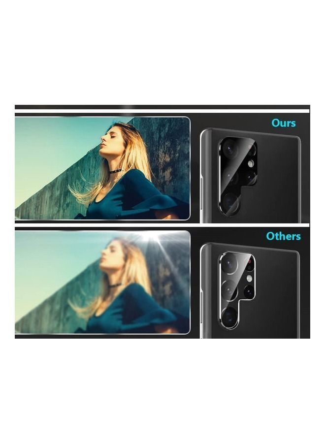 BORTONY 2-Pieces Camera Lens Protector Compatible with Samsung Galaxy S22 Ultra - Image 4
