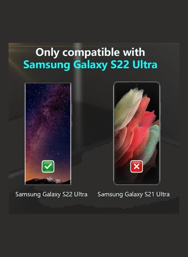 BORTONY 2-Pieces Camera Lens Protector Compatible with Samsung Galaxy S22 Ultra - Image 3