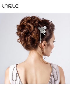 Unique 3 Pieces Rhinestone Pearl Flower Hair Stick Chinese Hair Chopsticks vintage Tassel Hair Pin Chignon Pin Chopsticks Hair Chopsticks for Women Hair Accessories Making for Girl (Chic Style)  - Image 5