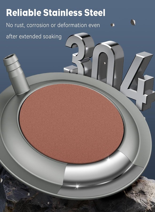 باوفلي حجر تهوية Pawfly مع أكواب شفط، حجر تهوية لحوض السمك مقاس 3.5 بوصة، ملحقات مضخة هواء لحوض السمك (المضخة والأنابيب غير مشمولة) - Image 3