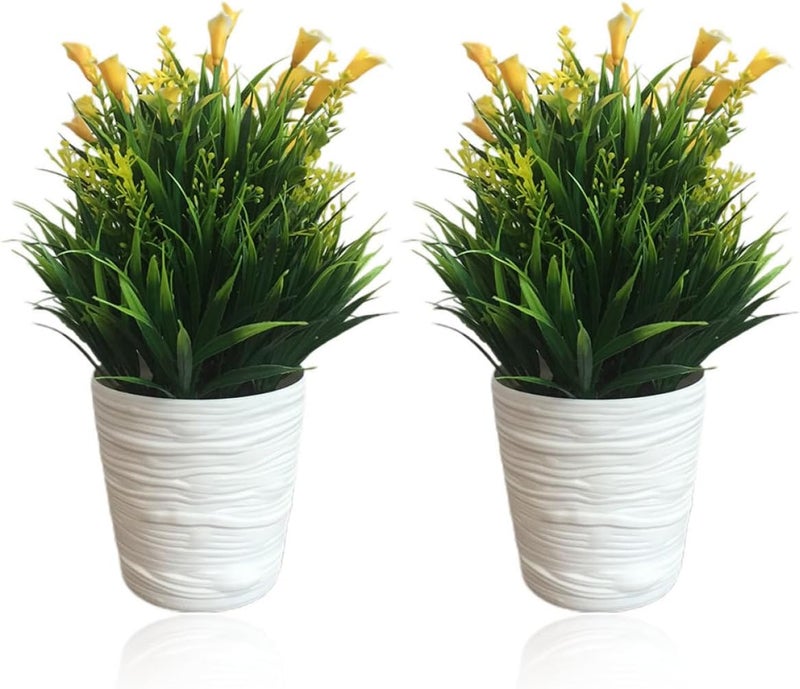 Regular scheduled transit Wakauto 2pcs Artificial Plants Fake Bonsai Pots Yellow Plastic Simulation Flower Ornaments for Home Indoor Desk Decoration Elegant multi-option build Fine polished finish Different assemble options Easy lifting build Classified organized storage Multiple local stock source Varied available picks Solid anti-deform All choice modern design Medium weight All consumer tier purchase options Treated anti-rust metal Wear resistant upgraded material Cross product compatible All user group compatible Strategic warehouse site Storage transit efficiency build Licensed warehouse stored goods Simple multi-feature practical build Popular trusted craftsmanship Upgraded general grade quality Multi-hub shipment dispatch Multiple design variants Global versatile design - Image 1