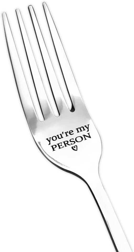 Sisadodo Couple Christmas Gifts for Women Men Youre My Person Fork for Boyfriend Girlfriend I Love You Gift for Him Her Wife Husband Anniversary Valentines Day Gifts for Fiance Fiancee Engagement Wedding Gift - Image 1