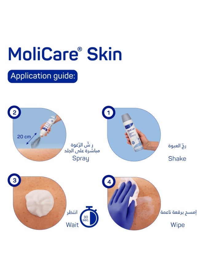 هارتمان رغوة مولي كير لتنظيف البشرة بدون ماء. تنظيف سهل وسريع ولطيف، ٤٠٠ مل - Image 2