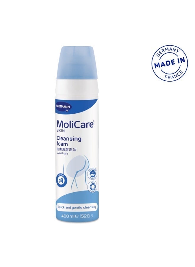 هارتمان رغوة مولي كير لتنظيف البشرة بدون ماء. تنظيف سهل وسريع ولطيف، ٤٠٠ مل - Image 1