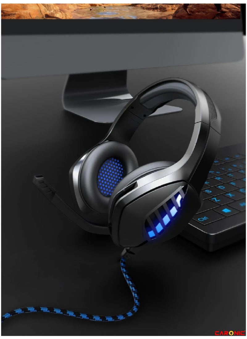 CARONIC Gaming Headset With Microphone Gaming Headphones PC 3.5 mm Jack Stereo Bass Compatible With PS4 PS5 Switch PC Laptop Mac  - Image 5