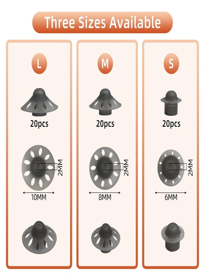 Jofi linkim 20 Counts Phonak Open 4.0 Hearing Aid Domes,Universal Open Domes for Phonak Hearing Aid Supplies (Medium) - Image 2