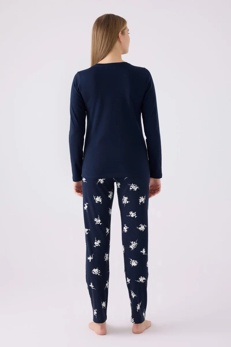 ارنيتا Women's Long Sleeve Pajama Set AR3056 Navy Blue
