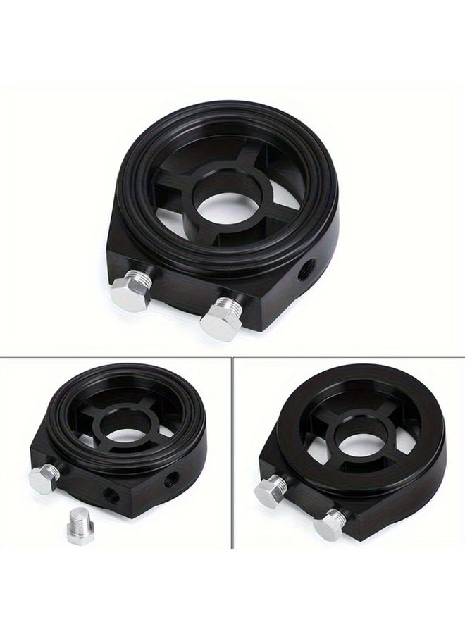Car Oil Cooler Adapter And Sandwich Plate Adapter For Oil Filters M20 1 5 3 4 16 Black - Image 3