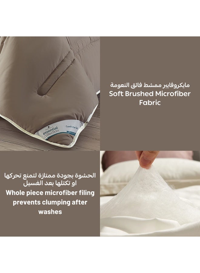 Donetella Bedding Comforter Set, King Size Fits 200x200 cm - 6-Pcs Digital Print Quilted Bed Set, Microfiber Fabric - 1 Comforter, 1 Fitted Sheet, 2 Pillow Shams, 2 Pillowcases - Image 4