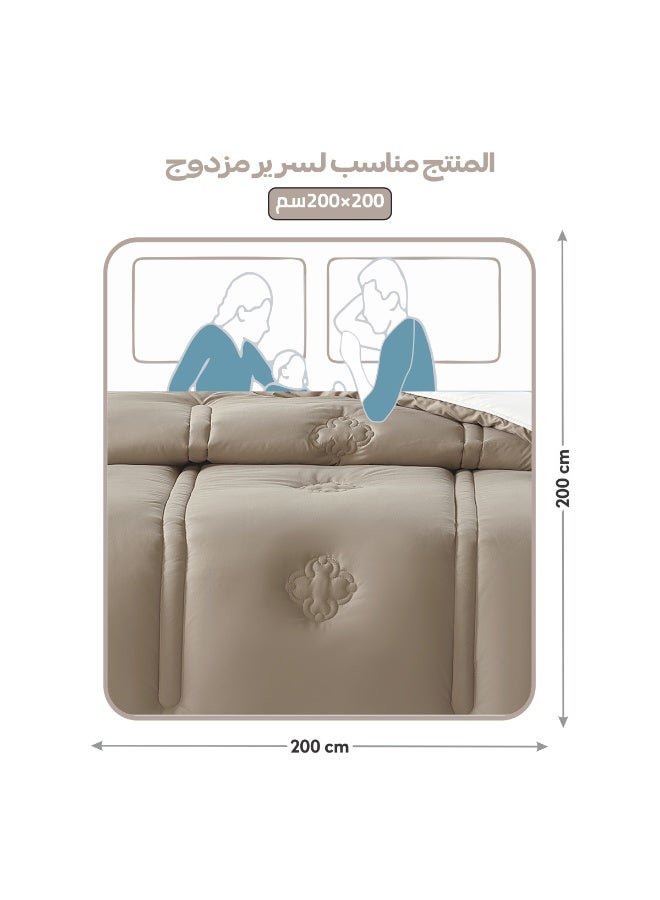 Donetella Bedding Comforter Set, King Size Fits 200x200 cm - 6-Pcs Digital Print Quilted Bed Set, Microfiber Fabric - 1 Comforter, 1 Fitted Sheet, 2 Pillow Shams, 2 Pillowcases - Image 2