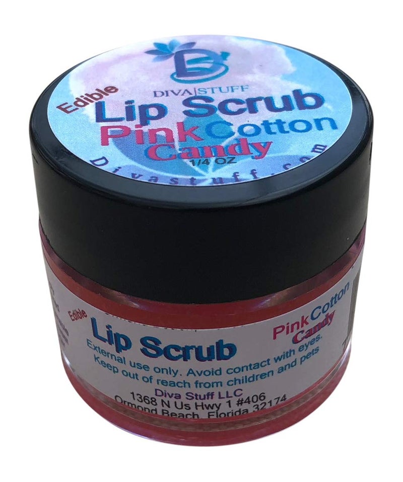 Diva Stuff Ultra Hydrating Lip Scrub for Soft Lips Gentle Exfoliation Moisturizer  Conditioner Pink Cotton Candy   oz Made in the USA