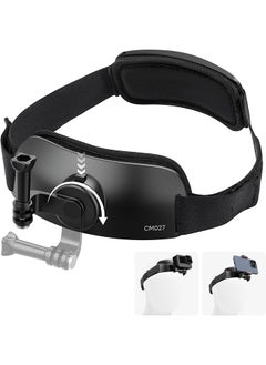Ulanzi ULANZI CM027 Phone Head Strap Mount Support Vertical Shots for iPhone, GoPro Hero 12 11 10 9 8 7 6 5 4 Session 3+ 3 2 1 Max, DJI Osmo Action, Insta360, Action Cameras Head Mounted Phone Holder  - Image 1