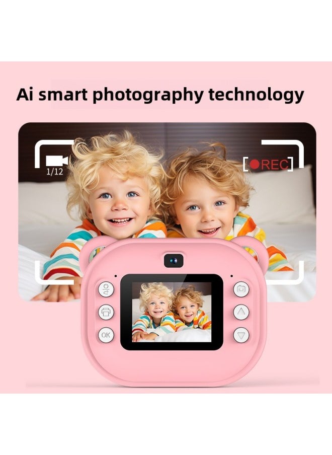 Generic HD Polaroid Digital Camera Printer Dual Lens Student Children Camera Small SLR Holiday Gift-Color:Purple HD+32G+card Reader  - Image 4