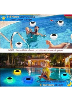 Generic Pool chlorine floater-chlorine tablet floater with solar light,floating chlorine dispenser fit 1" and 3" chlorine tabs,adjustable pool chlorinator floater,bromine floater for swimming pool spa hot tub  - Image 3