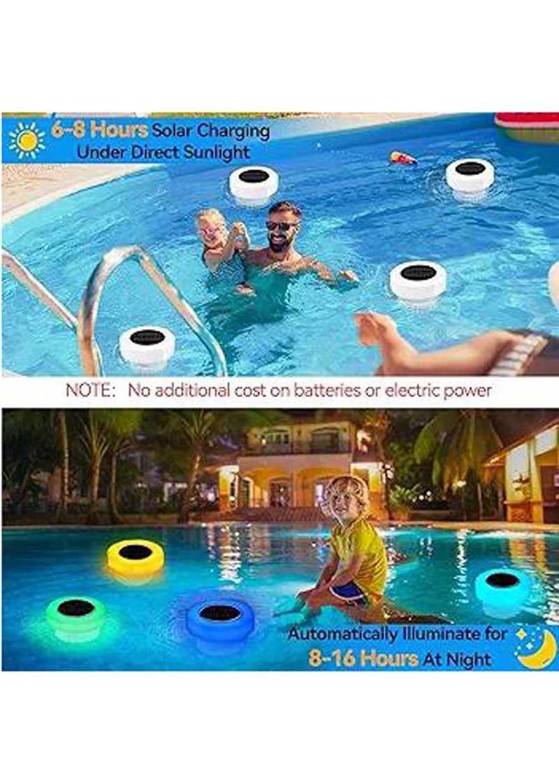 Generic - Pool chlorine floater-chlorine tablet floater with solar light,floating chlorine dispenser fit 1" and 3" chlorine tabs,adjustable pool chlorinator floater,bromine floater for swimming pool spa hot tub - Image 1