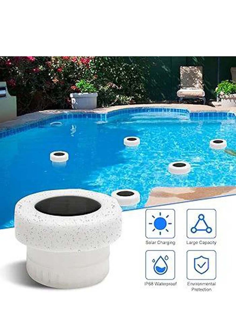Generic - Pool chlorine floater-chlorine tablet floater with solar light,floating chlorine dispenser fit 1" and 3" chlorine tabs,adjustable pool chlorinator floater,bromine floater for swimming pool spa hot tub - Image 1