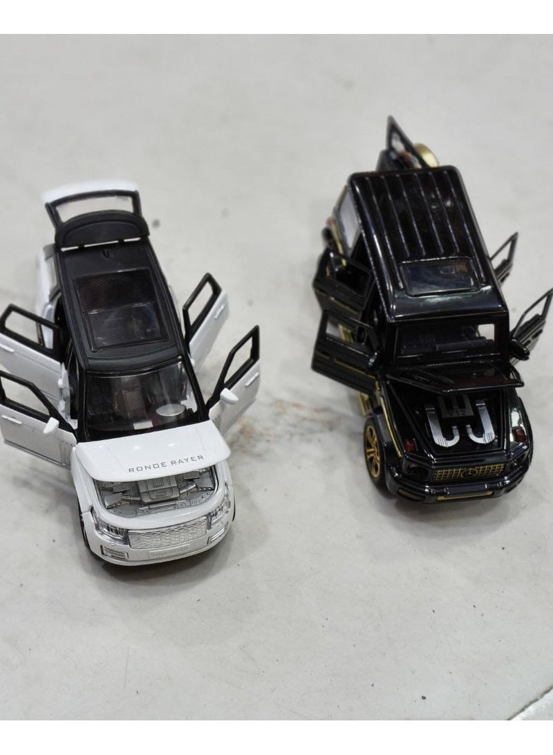 Large metal car with musi lights and door hood and trunk opening