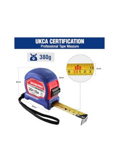 WORKPRO WORKPRO Tape Measure 8M 26FT, Retractable Professional Measuring Tape, Imperial and Metric Measurements with Metal Belt Clip  - Image 2