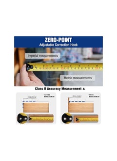 WORKPRO WORKPRO Tape Measure 8M 26FT, Retractable Professional Measuring Tape, Imperial and Metric Measurements with Metal Belt Clip  - Image 3