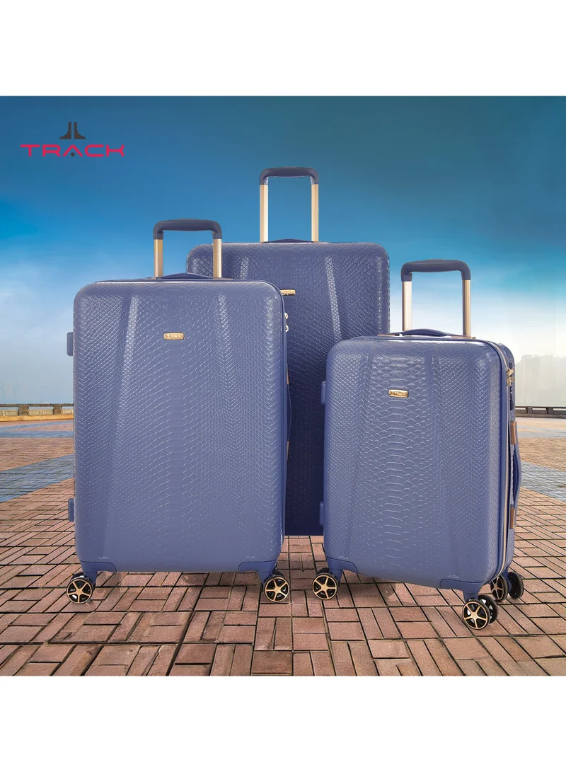 Track TRACK Luggage set 3 pcs elegant travel bags, 28/24/20 inch, Denim Blue