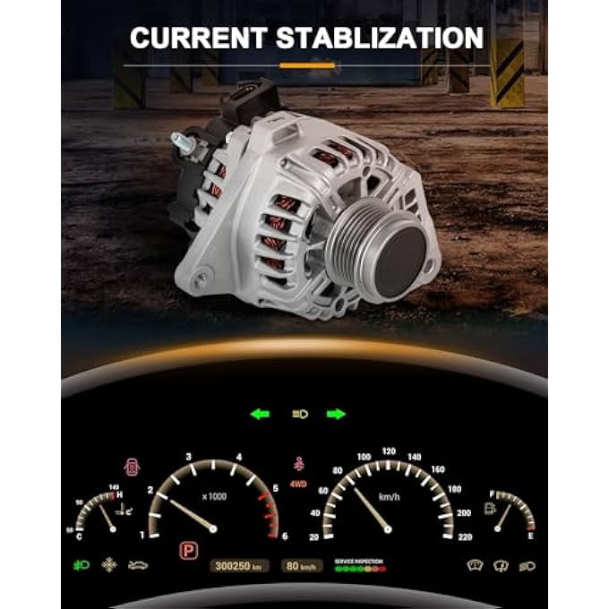 ROADFAR New Alternator Replacement for Hyundai for Elantra 2011-2017, for Hyundai for Elantra Coupe 2013-2014,for Hyundai for Elantra GT 2013-2014,for Kia for Forte 2014-2016,for Kia for Soul 2012-13 - Image 5