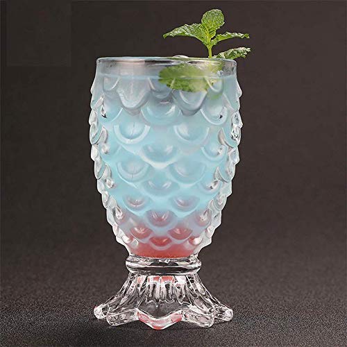 OANGO Crystal Clear Dynamic Pineapple Glass 250 ml Classic Glasses Set Juice Glasses Water Glass Drinking Glass Pineapple Party Shot Glasses in Gift BoxGlass Set of 6 - Image 3