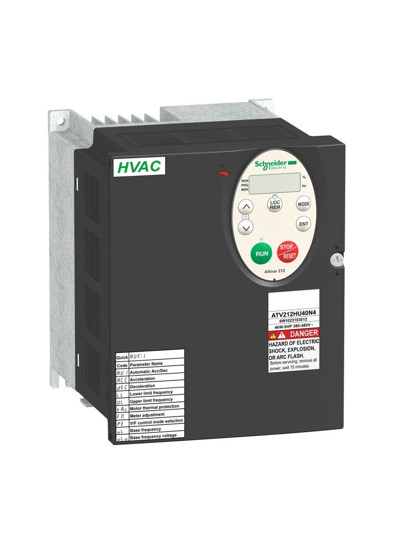 Schneider Electric ATV212HU40N4 Variable Speed Drive ATV212 - 4kW - 5hp - 480V - 3ph - EMC - IP21  - Image 1