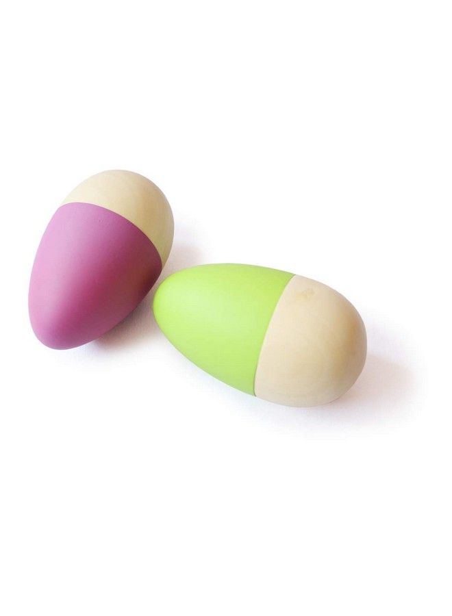 Shumee Wooden Egg Shakers (0 Years+)Set Of 2 (Purple Green) - Image 4