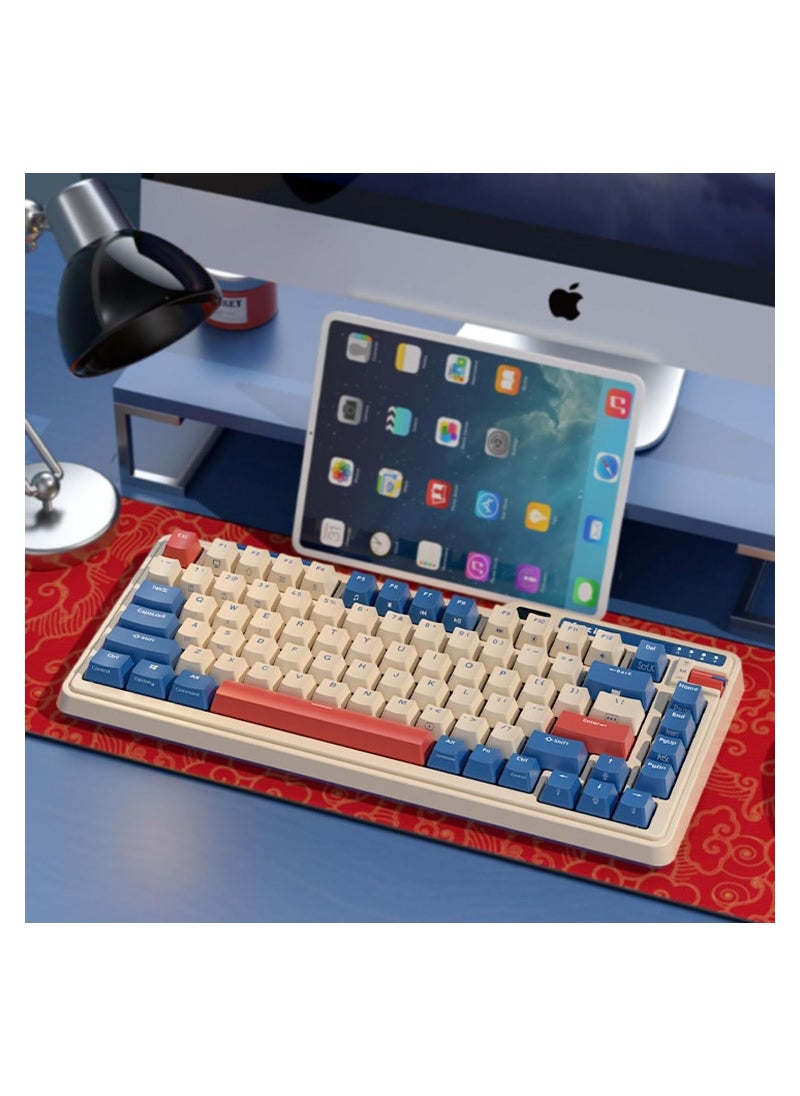 Kzzi - K75 PRO Rhine River RGB 75% Wireless Gasket Tri-Mode Connectable Mechanical Keyboard, 82 Keys Hot Swappable Gaming Keyboard with Knob and Power Display, Custom Tactile Switches - Image 1