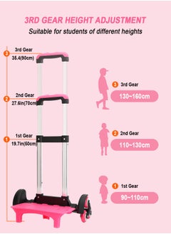 URbazaar 3-PCS Boys Rolling Backpacks Kids'Luggage Wheeled Backpack for School Boys Trolley Bags Roller Bookbag with Lunch Bag  - Image 3