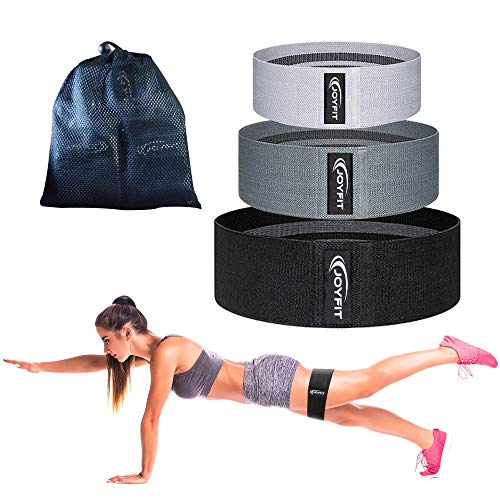 Joyfit Resistance Bands Set- Thick Wide Non Slip Elastic Hip Bands Set for Squat Glute Hip Thigh Workout Training,Stretch Exercise Loops for Home and Gym, Suitable for Men and Women[ 3Pc] (3 Pc Set) - Image 1