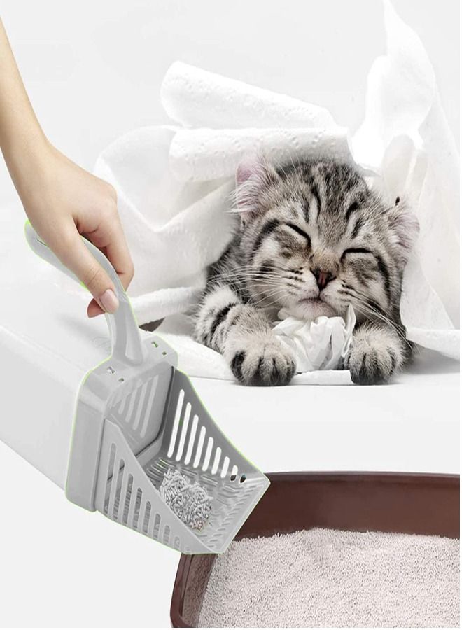 Meetion صندوق قمامة القطط 2 في 1 مع مغرفة قمامة - Image 4
