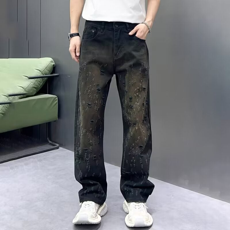 Unisex Classic Denim Jeans Loose Fit Daily Outdoor Wear - Image 1