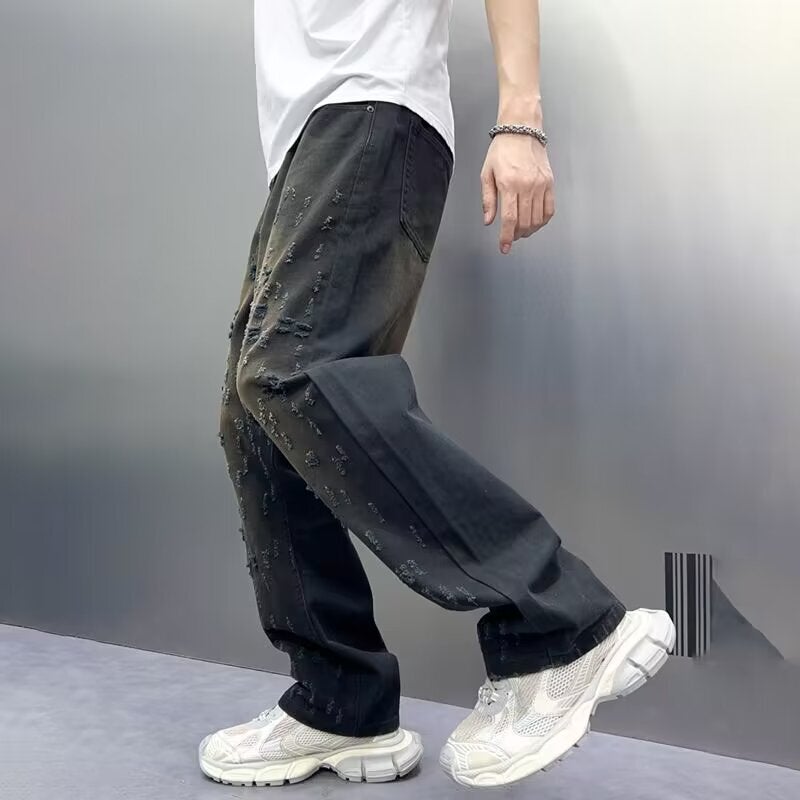 Unisex Classic Denim Jeans Loose Fit Daily Outdoor Wear - Image 4