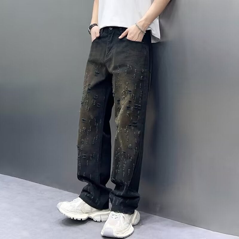 Unisex Classic Denim Jeans Loose Fit Daily Outdoor Wear - Image 2