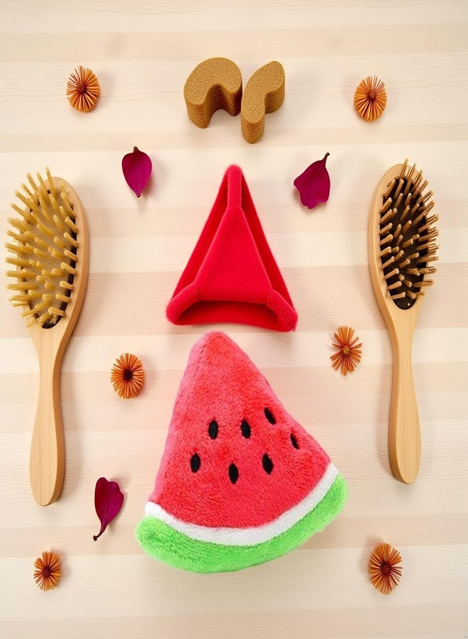 WaigN Red Pet Toy Chew Squeaker Squeaky Plush Cotton Triangle Ball Watermelon Sound Toys Puppies Small Dogs Useful and Deft, Dog Squeak Toys, Tiny Puppy Toys - Image 4