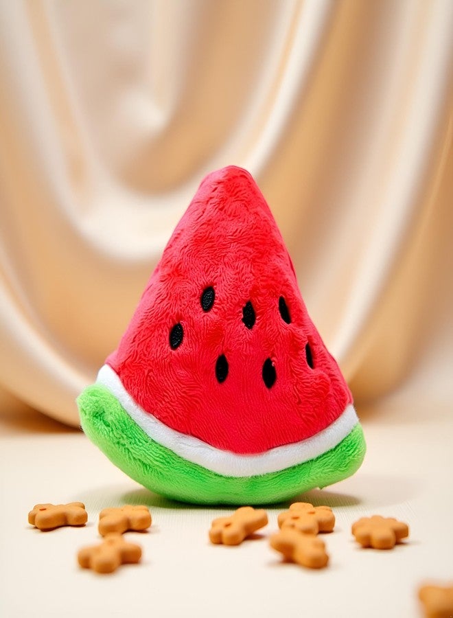 WaigN Red Pet Toy Chew Squeaker Squeaky Plush Cotton Triangle Ball Watermelon Sound Toys Puppies Small Dogs Useful and Deft, Dog Squeak Toys, Tiny Puppy Toys - Image 2