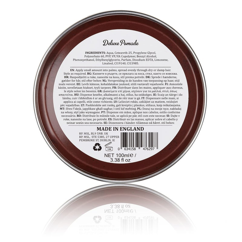 Dapper Dan Deluxe Pomade By Dapper Dan, Medium Hold Medium Shine, No Greasiness Or Flakiness, Citrus & Vanilla Fragrance 100ml - Image 2