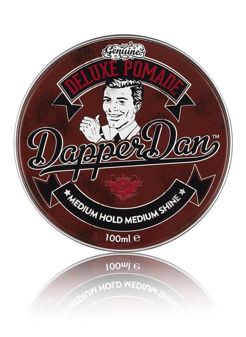 Dapper Dan Deluxe Pomade By Dapper Dan, Medium Hold Medium Shine, No Greasiness Or Flakiness, Citrus & Vanilla Fragrance 100ml  - Image 1