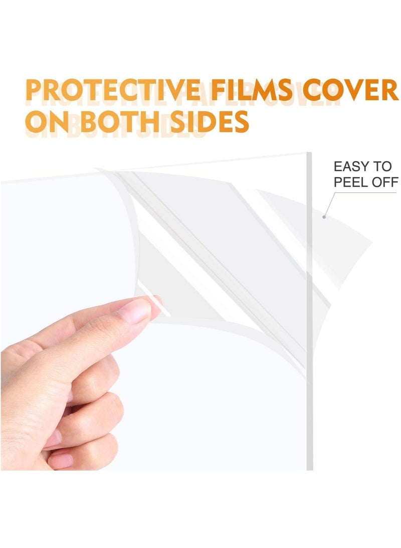 TPGP 10-Pack 8" x 10" Clear Acrylic Sheets, 0.043" Thickness (1.0mm - 1.2mm) - Plexiglass Panels for Picture Frame Glass Replacement, Display Projects, and Painting  - Image 2