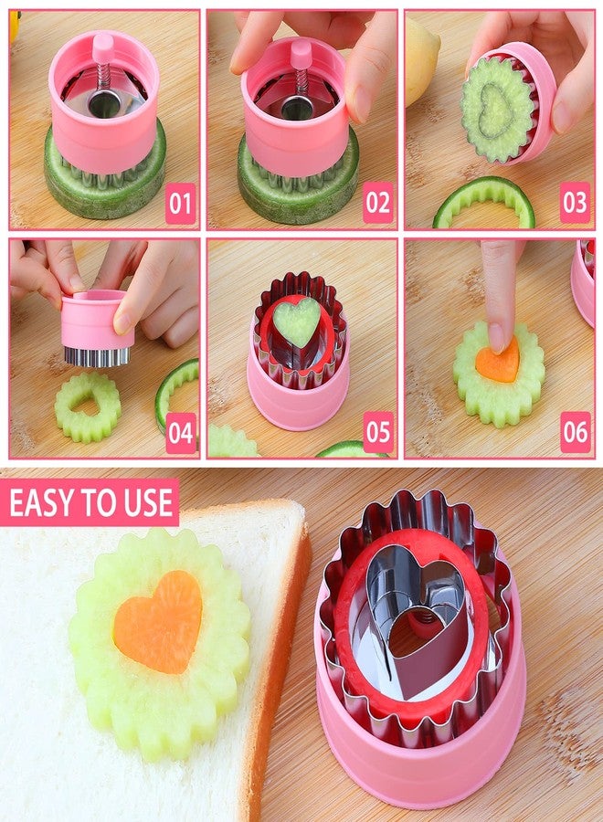 BakingWorld Heart Cookie Cutter Set, 6 Pcs Valentines Day Cookie Cutters, Sandwich Cutter and Sealer,Heart Shaped Cookie Cutter for Biscuits Cakes Fruit and Sandwiches - Image 5